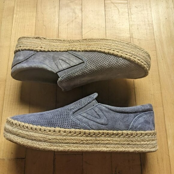 NEW Tretorn | Emilia Suede Platform Espadrille Sneakers in Deep Sea Blue - Picture 6 of 9